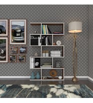 Kenzlife kitaplık firuze 150*090*20 cvz duvar rafı