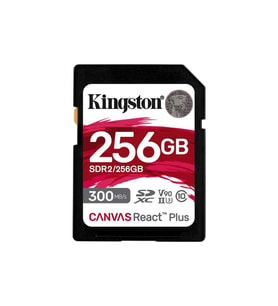 Kingston SDR2-256GB Canvas React Plus SDXC UHS-II 300R-260W U3 V90 for Full HD-4K-8K Hafıza Kartı