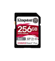 Kingston SDR2-256GB Canvas React Plus SDXC UHS-II 300R-260W U3 V90 for Full HD-4K-8K Hafıza Kartı