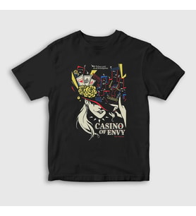 Presmono Unisex Çocuk Siyah Niijima Casino Of Envy Persona 5 T-Shirt 455112tt