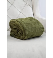 Wellsoft Battaniye, Televizyon Battaniyesi,Peluş, Polar Battaniye,Çift Kişilik 220 * 230 Haki