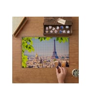 Eyfel Kulesi - Paris - Manzara Tasarımı 240 parça Ahşap Puzzle Ahşap Kutuda MP03836