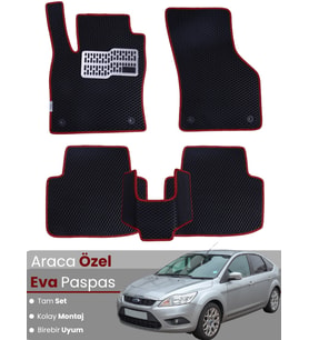 FORD-FOCUS 2 (2005-2011) Uyumlu EVA Paspas Tam Set–Araca Özel,Su Geçirmez,Kolay Montaj