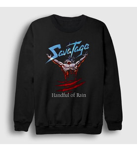 Presmono Unisex Siyah Handful Of Rain Savatage Sweatshirt 548968tt