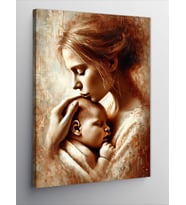 Kanvas Tablo Anne ve Bebek Sevgisi