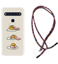 TCL 10L 10 Plus 10SE 20E 20SE 30 L7 Kılıf Boyun Asklı Rasta Silikon Sweety Egg 1322