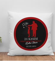 BK Gift Kişiye Özel Öğretmenler Günü Beyaz Kırlent Yastık- 10, Öğretmene Hediye, Öğretmenler Günü
