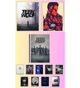 Teen wolf Poster A3 ,2 adet defter A4 1adet , fotokart 9 adet