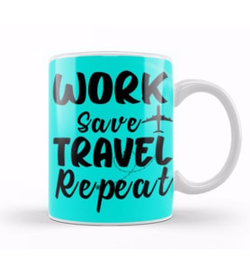 funny Travel gift design lover Trippin Wanderlust Journey Adventurer Vacation Kupa Bardak Porselen