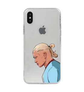 Iphone X / Xs Uyumlu Erling Haaland Desenli Şeffaf Telefon Kılıfı