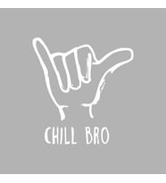 Chill Bro Araba Sticker siyah 14x15 CM (Beyaz)