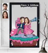 Kişiye Özel 3D  Ahşap Tablo Sevgili 30x40 -32
