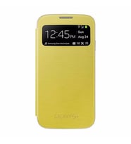 Galaxy S4 i9500 ile Uyumlu S View Cover Kılıf Sarı EF-CI950BYEGWW