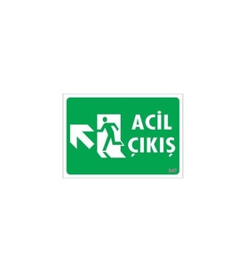 Acil Çıkış Uyarı Levhasi 25X35 Kod: 947