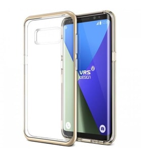 VRS Galaxy S8 Plus ile Uyumlu Crystal Bumper Kılıf Shine Gold