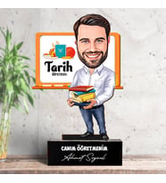 Erkek Tarih Öğretmenlerine Hediye Karikatürlü Biblo