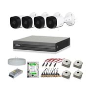 Dahua 2mp 4 kameralı Dış ortam AHD HD-CVI Full Kamera Seti 4TB Disk