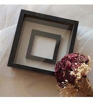 25x25 cm Siyah Renkli Fotoğraf Bölümlü Çerçeve-HKM Ticaret(Fotoğraf Hediye)