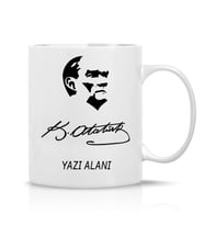 Olse Kişiye Özel Atatürk Temalı Hediye Çay Kahve Kupa Bardak
