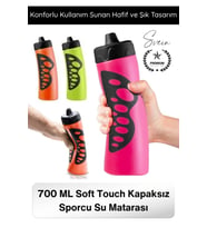 #Matara 700 ML Soft Touch Sporcu Su Matarası Kapaksız Renkli Kombin Mat Şişe Hafif Dayanıklı Taşınab