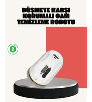UPS Destekli Düşmeye Karşı Korumalı Cam Temizleme Robotu
