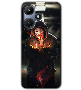 İnfinix Hot 30i Kılıf HD Desen Baskılı Kılıf - V for Fire