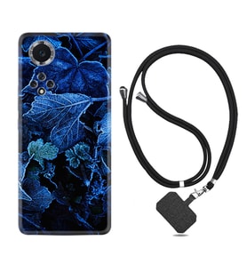 Huawei Nova Y70 Y90 Nova 9 SE  Kılıf Boyun Askılı Silikon Blue Foid 1628