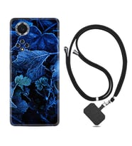 Huawei Nova Y70 Y90 Nova 9 SE  Kılıf Boyun Askılı Silikon Blue Foid 1628