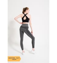 FORMactive BARNİ Dikişsiz Çapraz Detaylı Büstiyer - Tayt Takım (Siyah)