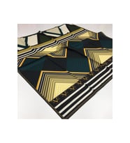 Geometrik Desen Black Seri Twill Eşarp Eşarp Askısı ile Birlikte 90x90 cm Siyah 