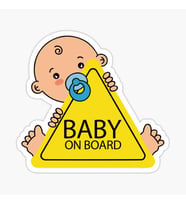 Uyarı Arabada Bebek Var Sticker oto Etiket 18cm MD9