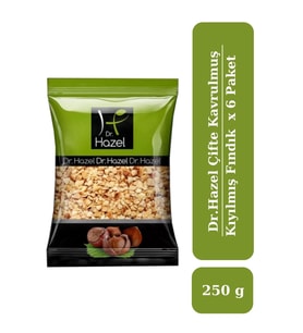 Drhazel Çifte Kavrulmuş Kıyılmış Fındık 250 G x 6 Paket