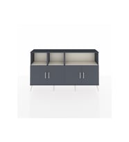 Arges Konsol 6 Raflı 4 Kapaklı 176x30x99 Antrasit-Antrasit/Aytaşı