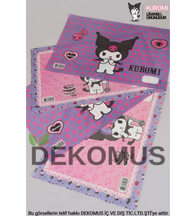 DEKOMUS İLE YENİ SEZON LİSANSLI KUROMI TEKLİ BESLENME ÖRTÜSÜ (Mavi)
