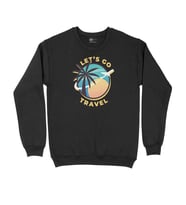 Let's Go Travel Siyah Sweatshirt