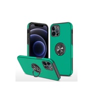 Apple İphone 12 Pro Max Kılıf Elit Yüzüklü Kapak - Yeşil