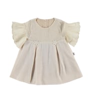 Civil Baby Yaprak Nakış Kol Dantel 6-18 Ay Elbise - Bej