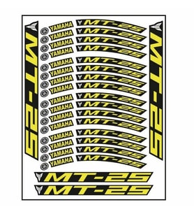 Yamaha MT-25 Florasan Sarı Baskı 1 Set Jant Şeridi