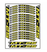 Yamaha MT-25 Florasan Sarı Baskı 1 Set Jant Şeridi
