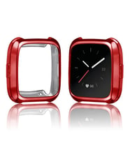 Fitbit Versa Ultra İnce Yumuşak Tpu Silikon Kılıf-(5775) - LOHO6362-9027 (Kırmızı)