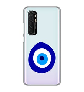 Xiaomi Mi Note 10 LITE Uyumlu Nazar Boncuğu Tasarımlı Şeffaf Telefon Kılıfı