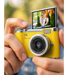 Yüksek Çözünürlüklü 48 MP Kamera 4K Video Çekim Selfie Vlog Fotoğraf Makinesi