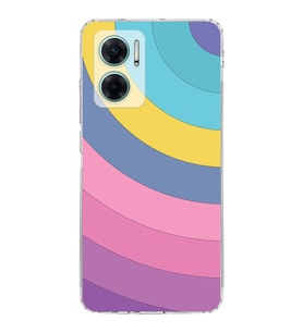 Redmi Note 11e  Kamera korumalı Kapak Renk Cümbüşü Tasarımlı  Şeffaf Kılıf