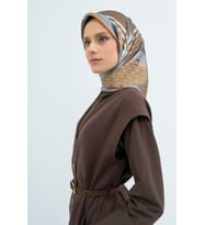 Armine Saf İpek Sura Eşarp-2026 İlkbahar-Yaz- 952100D (Gri)