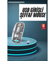 Kablosuz Mouse Fare Şarjlı Bluetooth Wireless Çift Modlu Sessiz