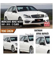 Mercedes Benz W204 2007-2014 Batman Yarasa Ayna Kapağı Piano Black ABS Plastik