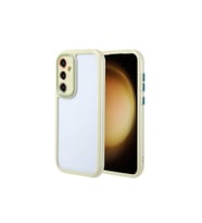 Samsung Galaxy S23 FE Uyumlu Kılıf Kamera Korumalı Renkli Kenar ve Çerçeve Tasarımlı Zore Vitamin Kapak (Açık Yeşil)