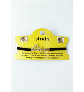 Sitrin Kırık Taşlı Ip Bileklik