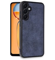 Samsung Galaxy A36 Kılıf Şık Görünümlü Deri Kapak RYC/Aras Deri (Lacivert)