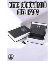 Büyük Boy Anahtarlı Kitap tasarımlı Gizli Kasa Çelik Kasa Altın Kasası